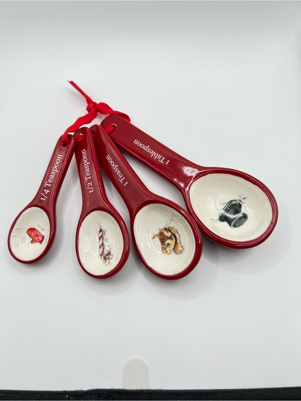 Williams Sonoma 'Twas the Night Before Christmas Ceramic Measuring Spoon Set